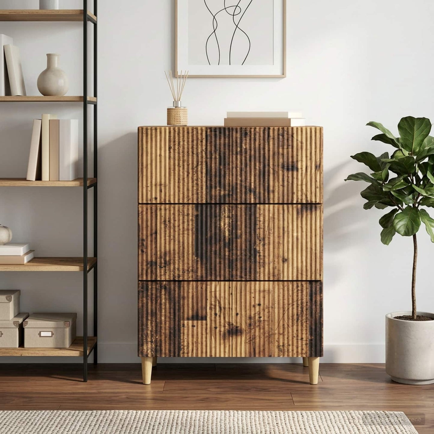 Fiókos szekrény Antik Fa 66 x 34,5 x 90 cm Szerelt Fa