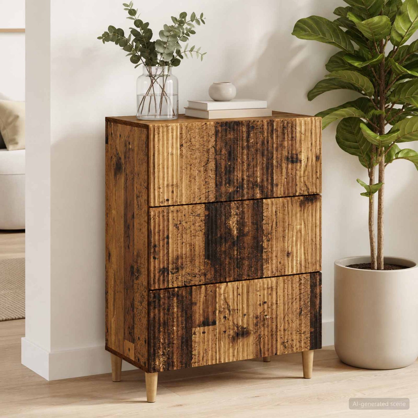 Fiókos szekrény Antik Fa 66 x 34,5 x 90 cm Szerelt Fa