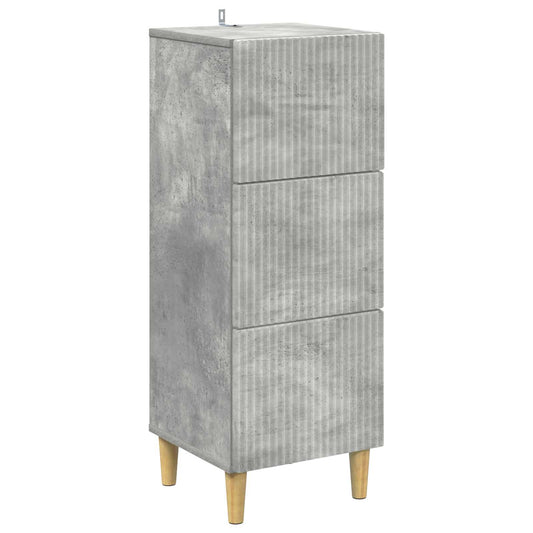 Fiókos szekrény Betonszürke 33 x 34,5 x 90 cm Szerelt Fa