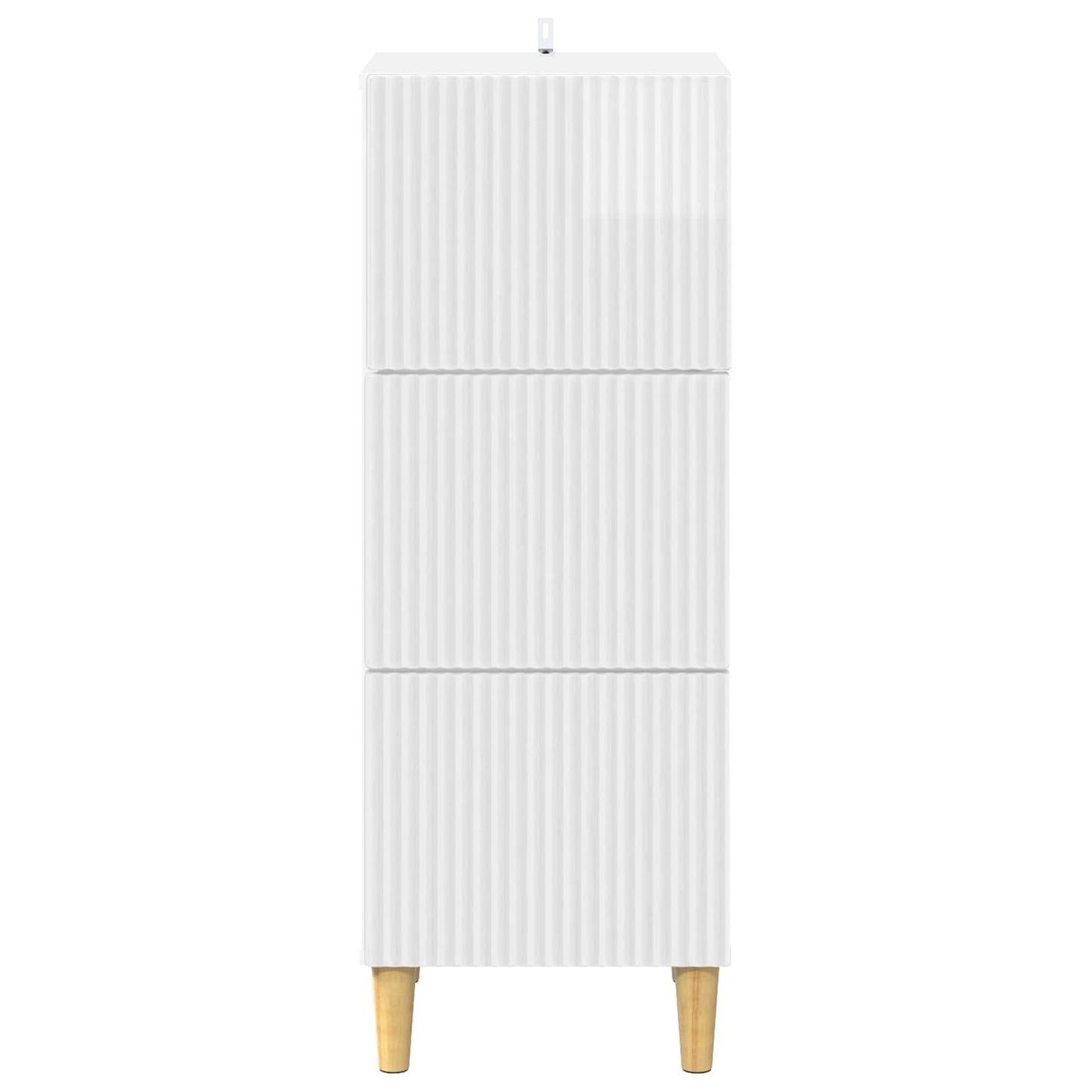Fiókos szekrény Magasfényű Fehér 33 x 34,5 x 90 cm Szerelt Fa