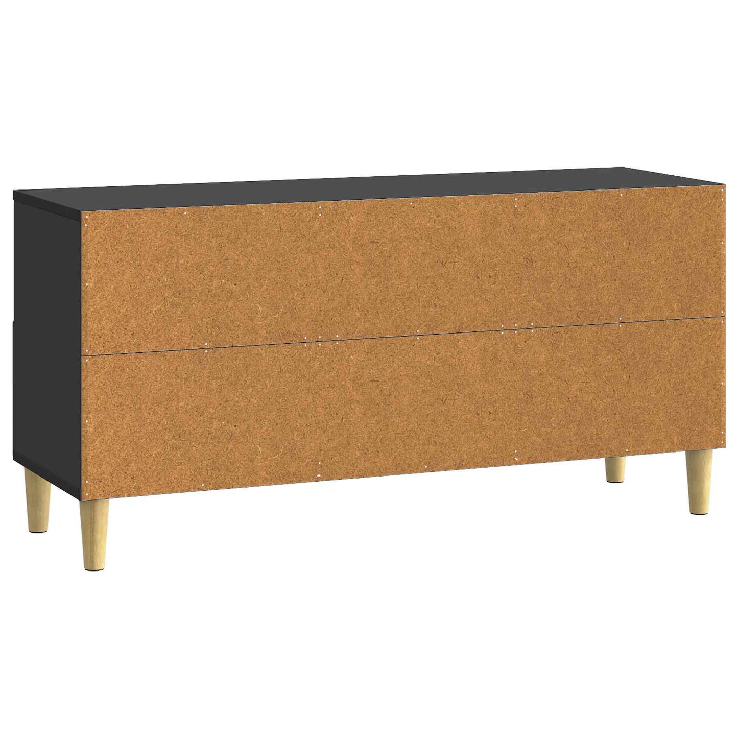 TV szekrény fiókkal Fekete 102 x 34,5 x 50 cm Szerelt Fa