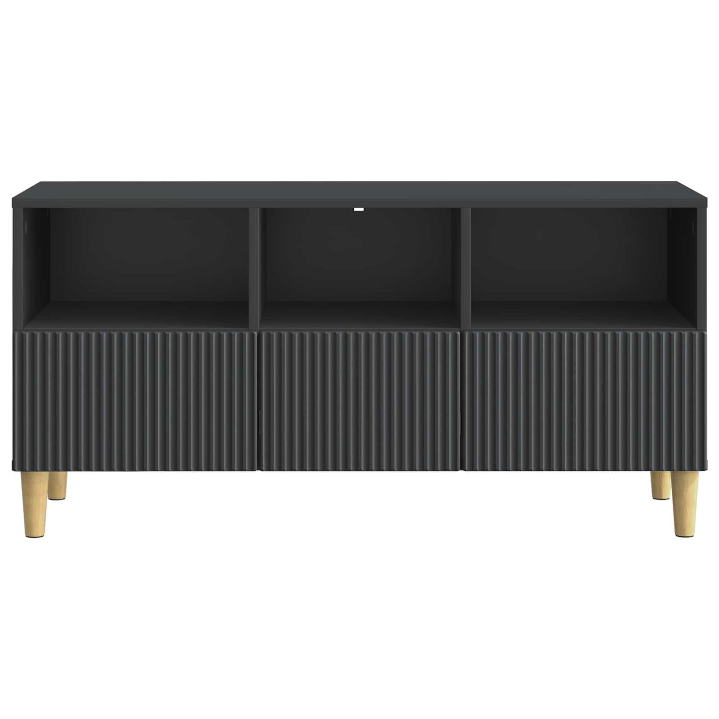 TV szekrény fiókkal Fekete 102 x 34,5 x 50 cm Szerelt Fa
