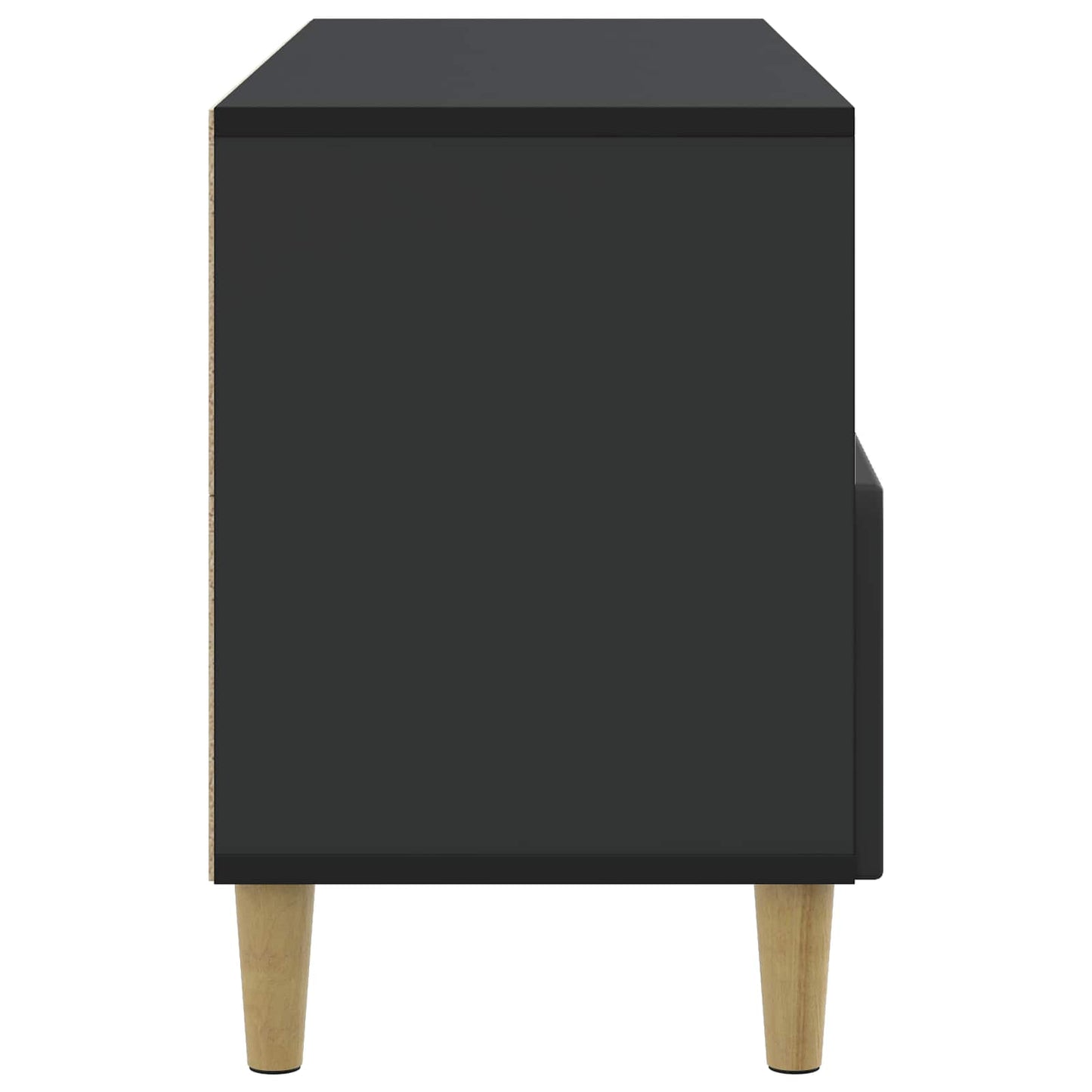 TV szekrény fiókkal Fekete 102 x 34,5 x 50 cm Szerelt Fa