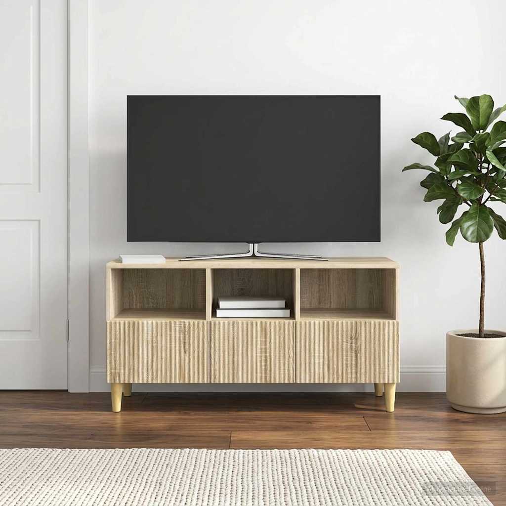 TV szekrény fiókkal Sonoma Tölgy 102 x 34,5 x 50 cm Szerelt Fa