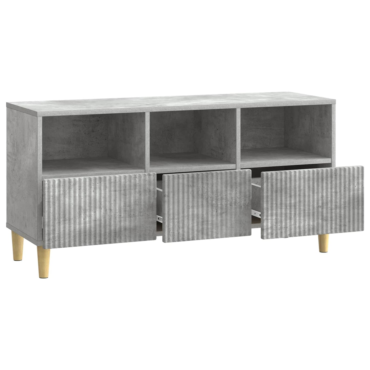 TV szekrény fiókkal Betonszürke 102 x 34,5 x 50 cm Szerelt Fa