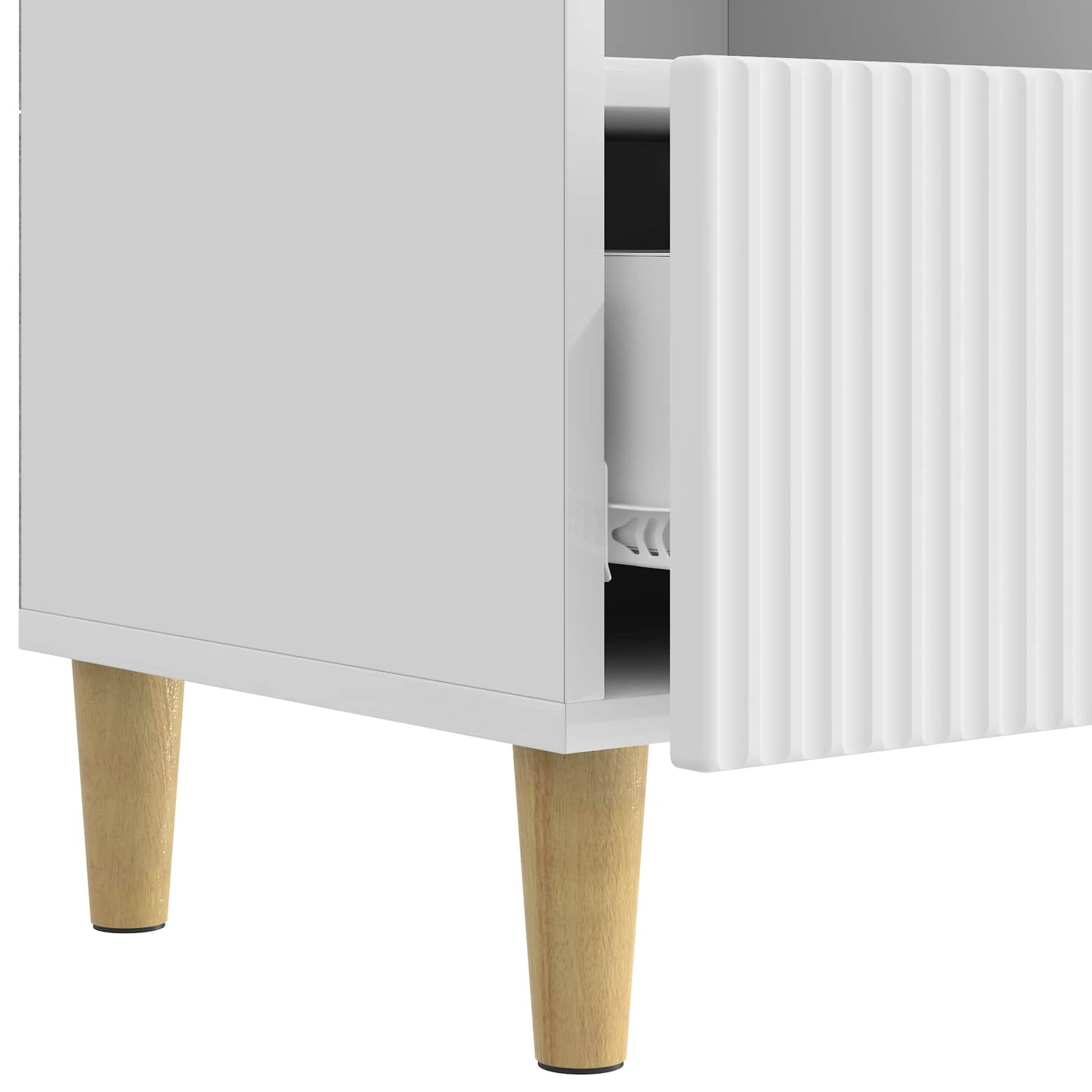TV szekrény Magasfényű Fehér 102 x 34,5 x 50 cm Szerelt Fa