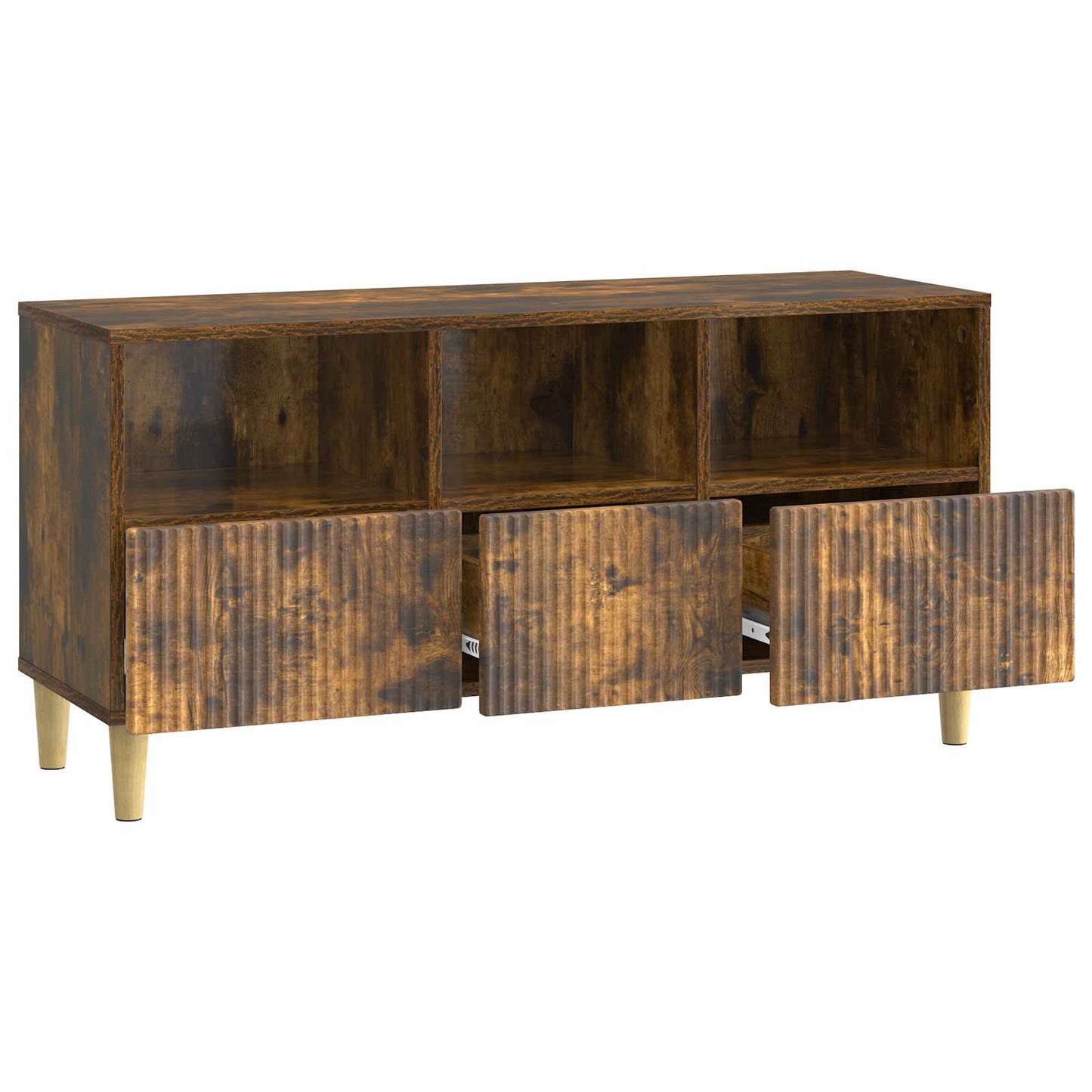 TV szekrény fiókkal Füstös Tölgy 102 x 34,5 x 50 cm Szerelt Fa