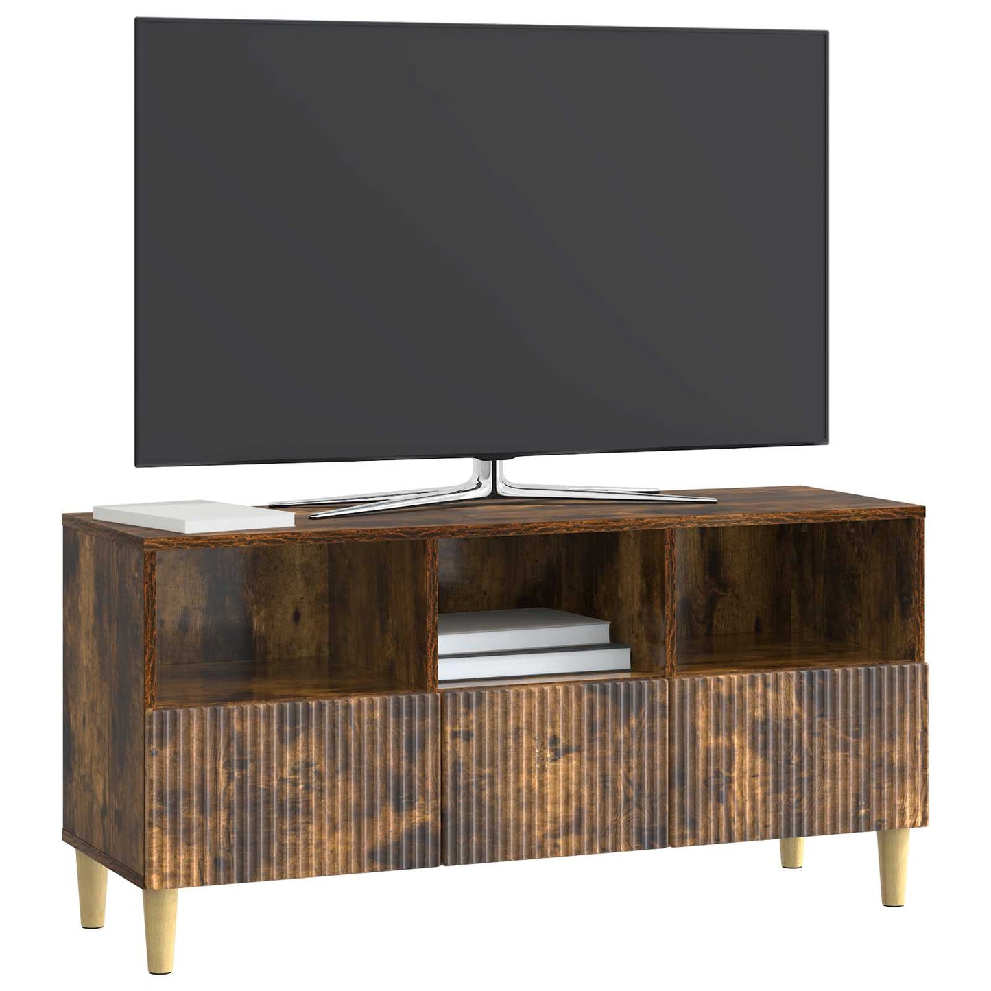 TV szekrény fiókkal Füstös Tölgy 102 x 34,5 x 50 cm Szerelt Fa