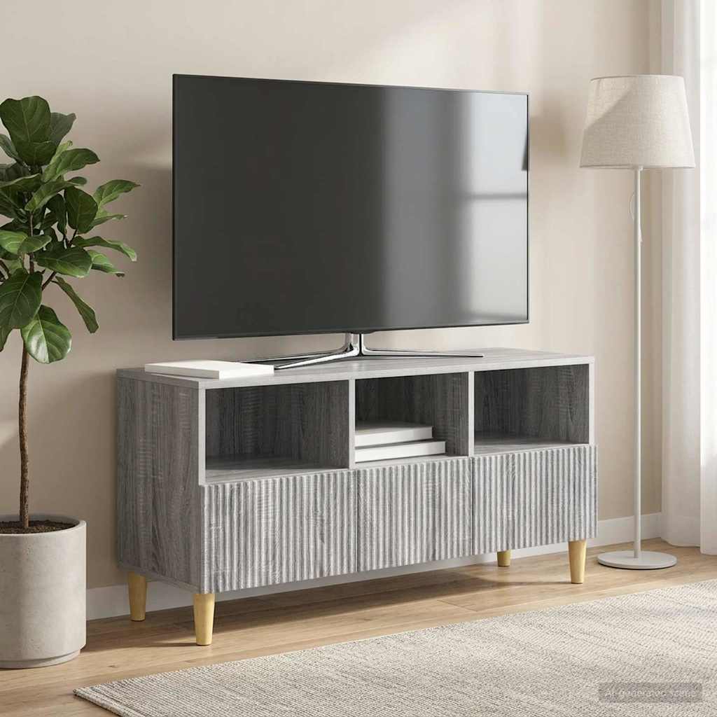 TV szekrény fiókkal Szürke Sonoma 102 x 34,5 x 50 cm Szerelt Fa
