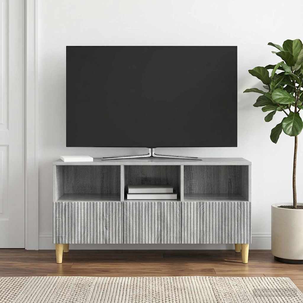 TV szekrény fiókkal Szürke Sonoma 102 x 34,5 x 50 cm Szerelt Fa
