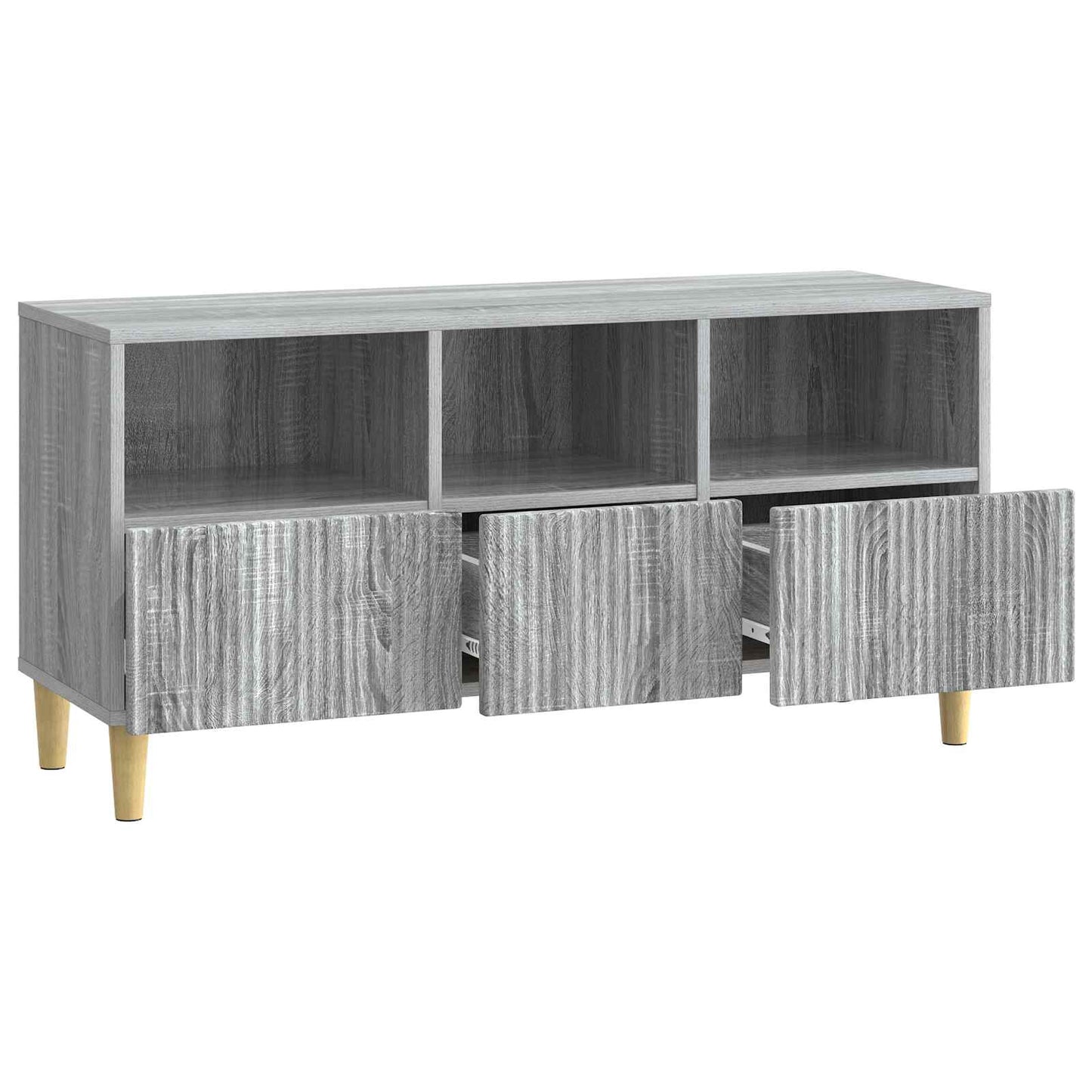 TV szekrény fiókkal Szürke Sonoma 102 x 34,5 x 50 cm Szerelt Fa