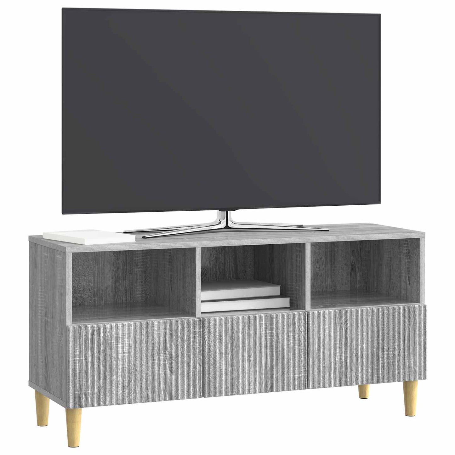 TV szekrény fiókkal Szürke Sonoma 102 x 34,5 x 50 cm Szerelt Fa