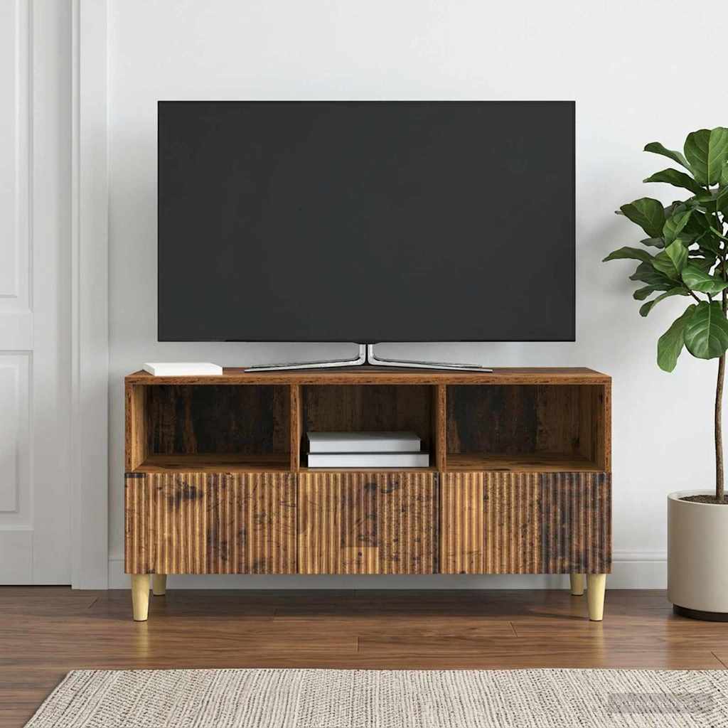 TV szekrény fiókkal Antik Fa 102 x 34,5 x 50 cm Szerelt Fa