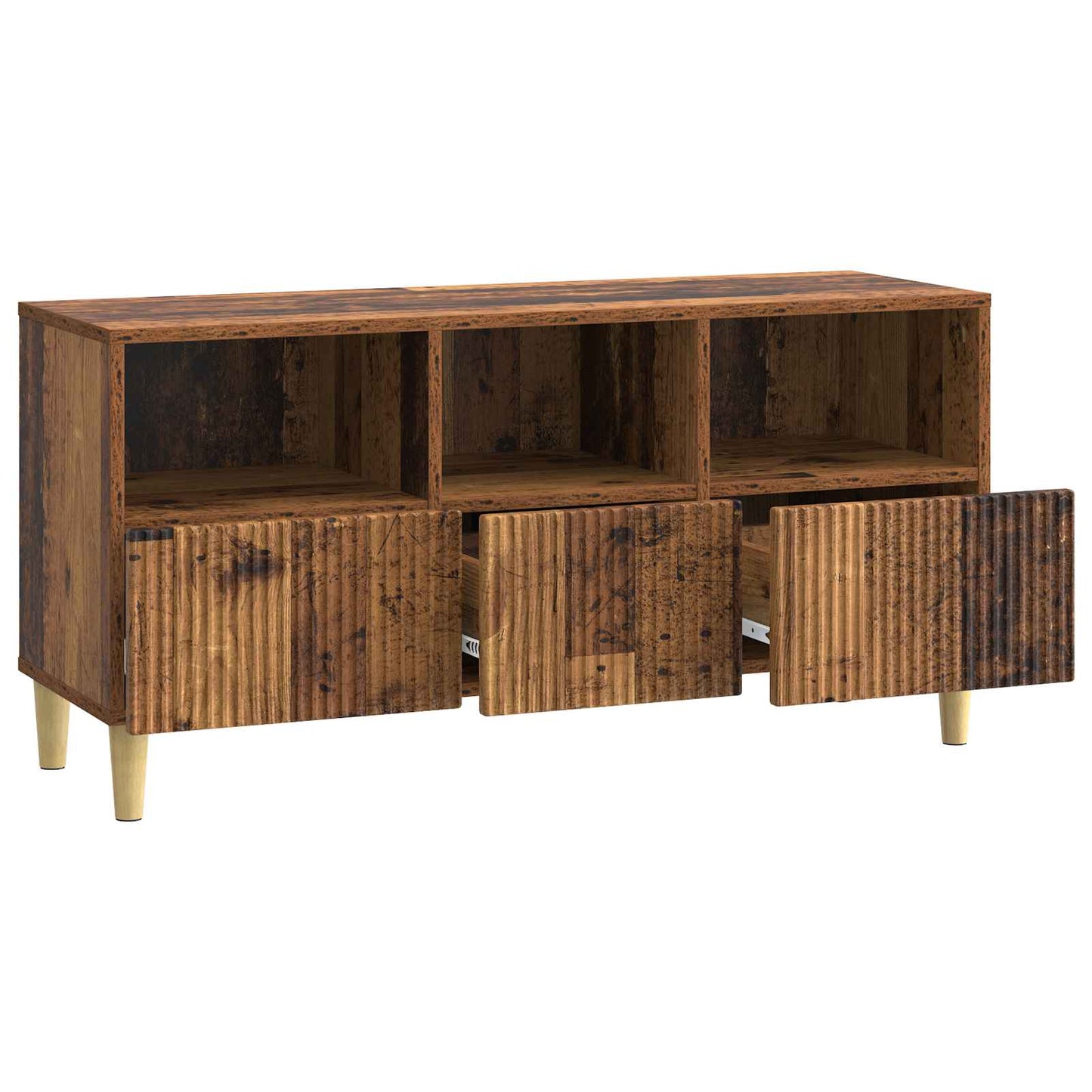 TV szekrény fiókkal Antik Fa 102 x 34,5 x 50 cm Szerelt Fa