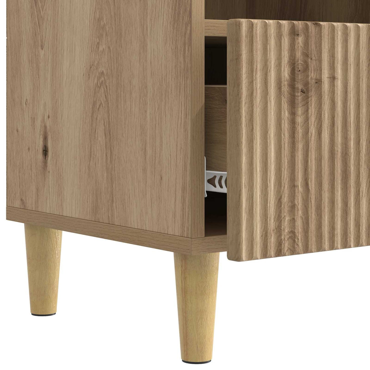 TV szekrény 102 x 34,5 x 50 cm Kézműves Tölgy Szerelt Fa