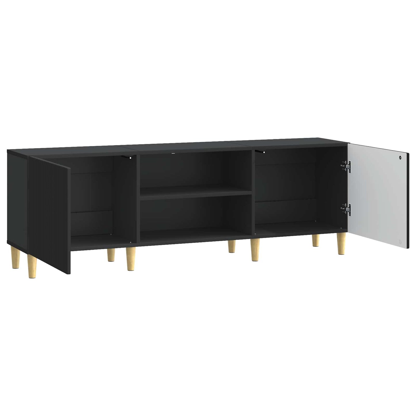 TV szekrény Fekete 150 x 31 x 50 cm Szerelt Fa