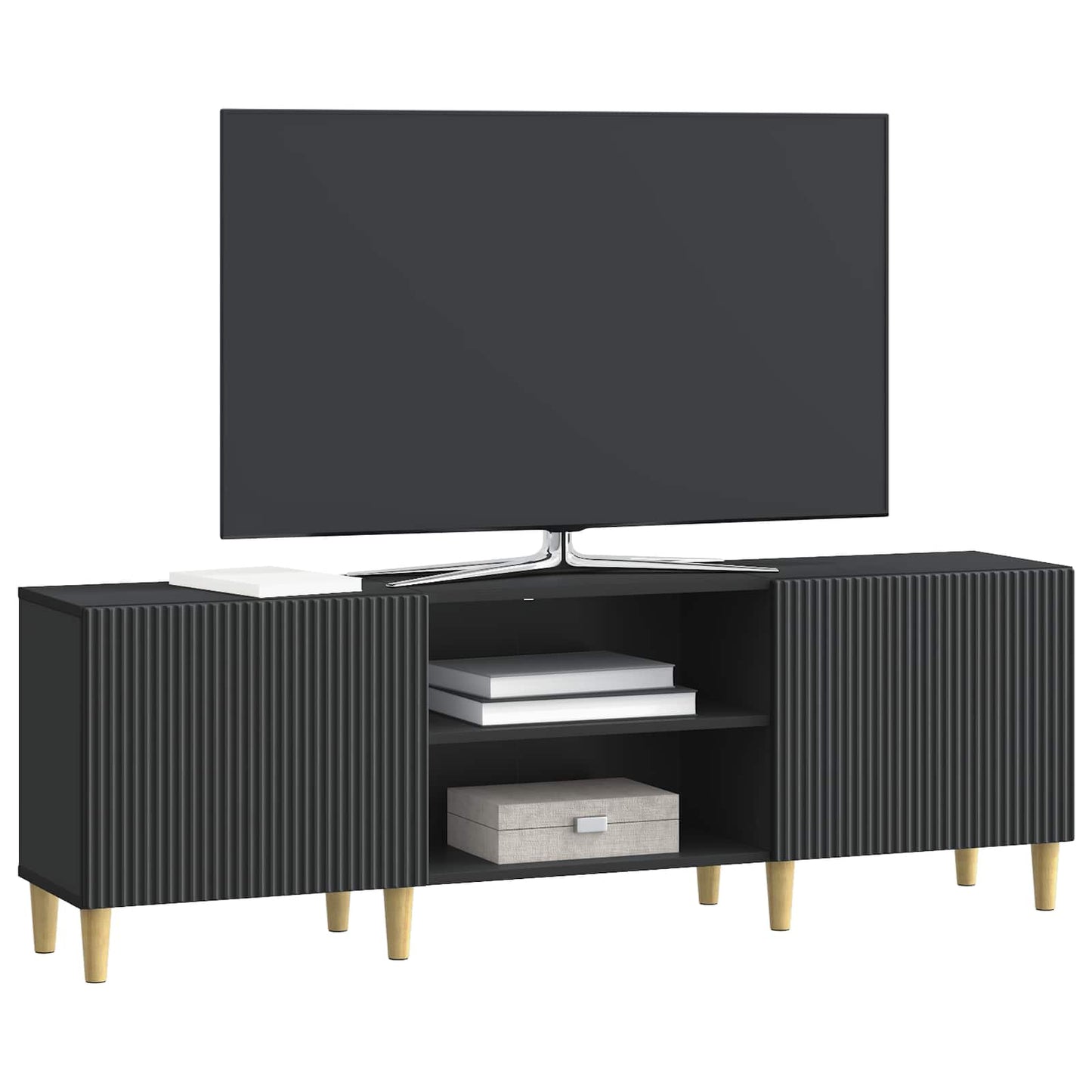 TV szekrény Fekete 150 x 31 x 50 cm Szerelt Fa