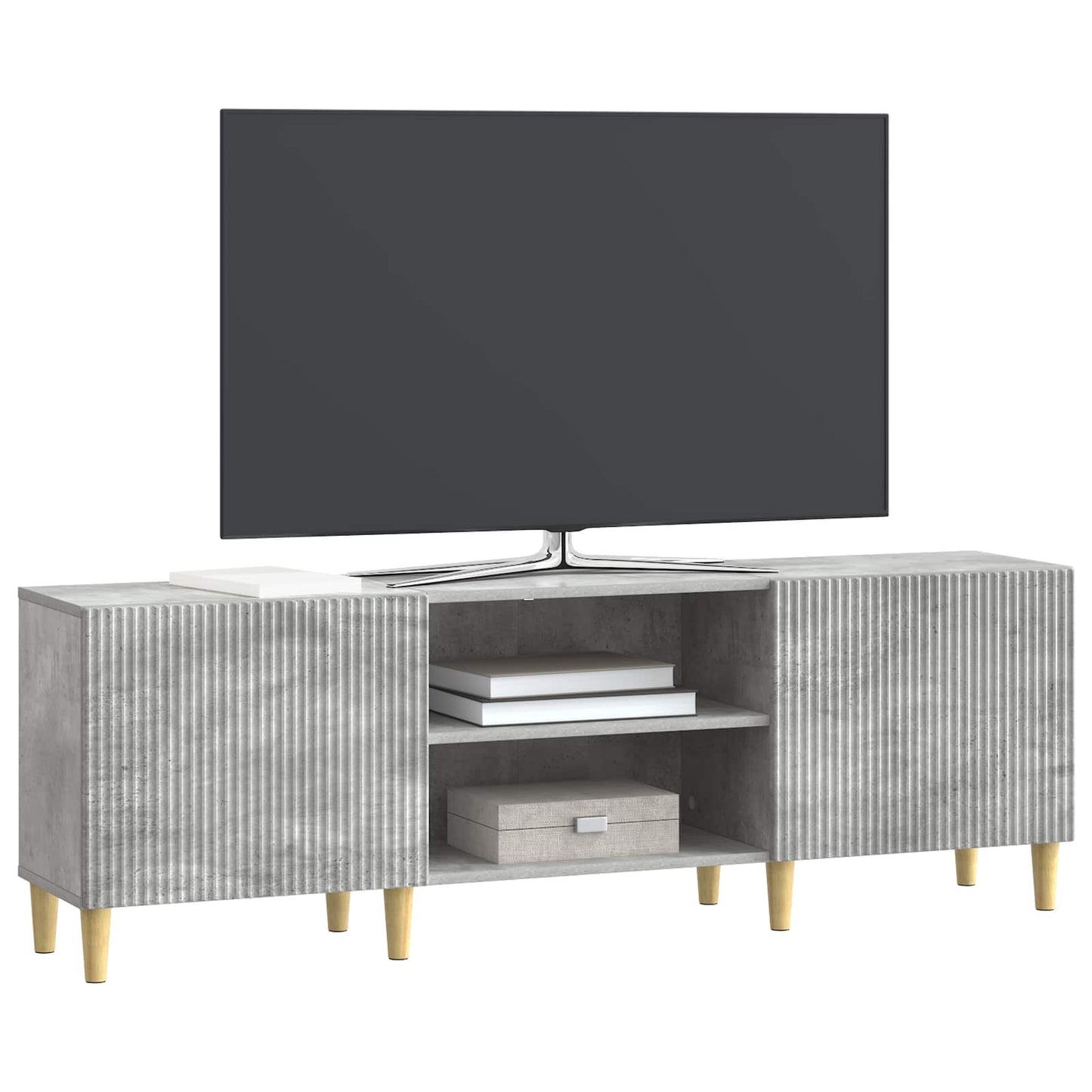 TV szekrény Betonszürke 150 x 31 x 50 cm Szerelt Fa