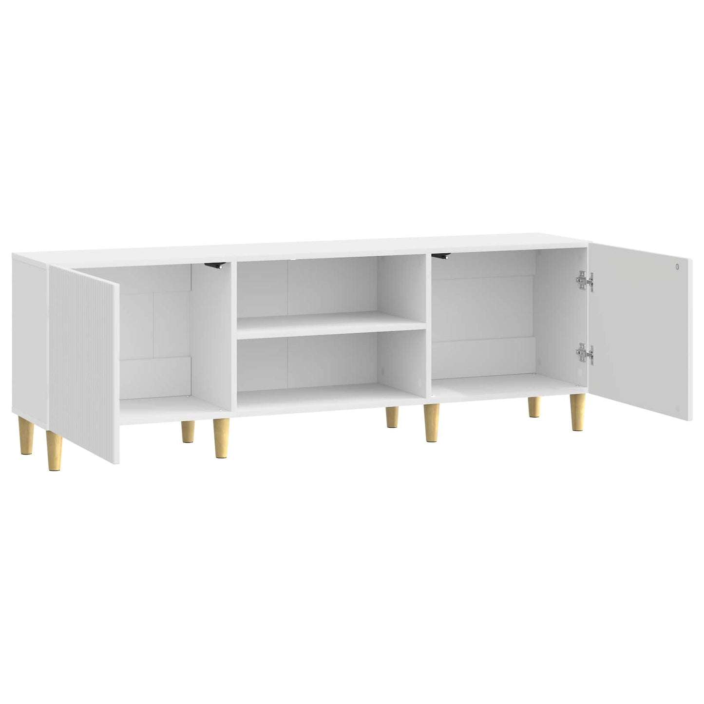 TV szekrény Magasfényű Fehér 150 x 31 x 50 cm Szerelt Fa