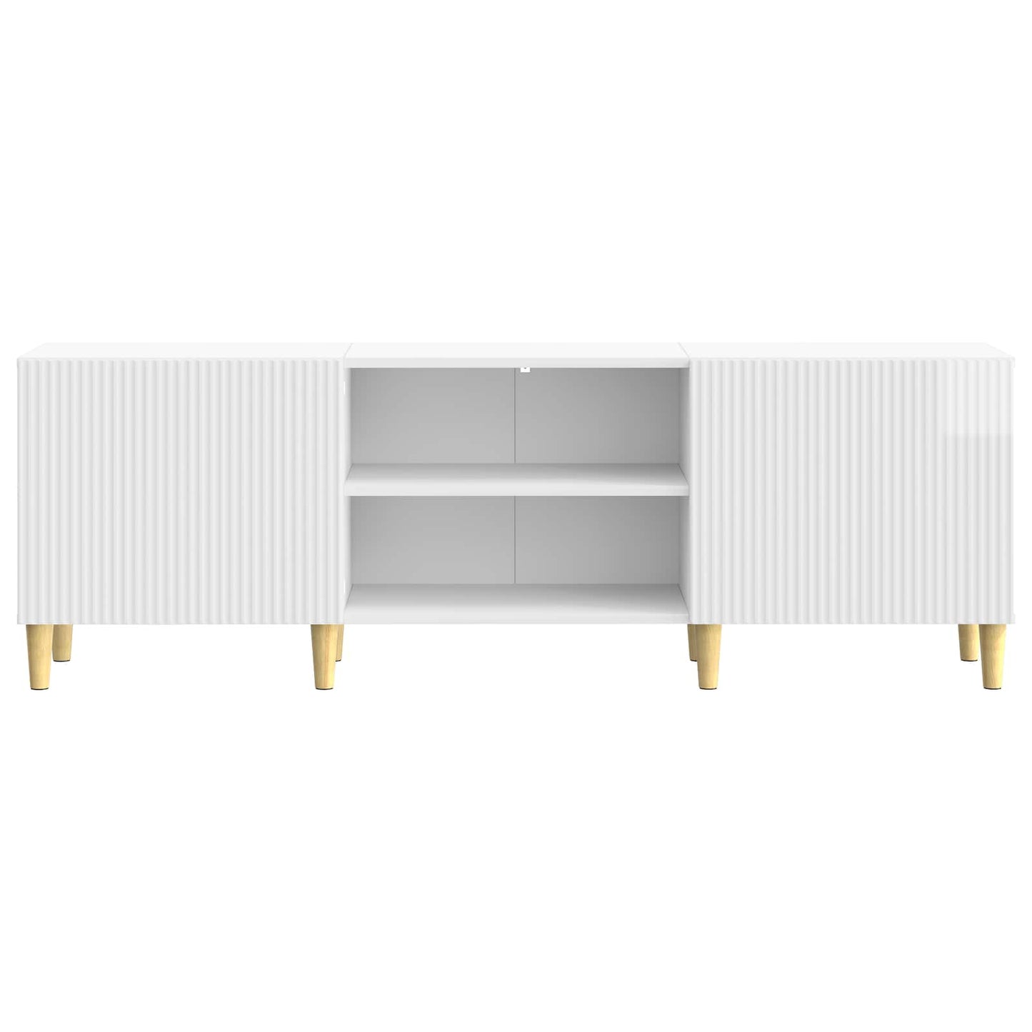 TV szekrény Magasfényű Fehér 150 x 31 x 50 cm Szerelt Fa