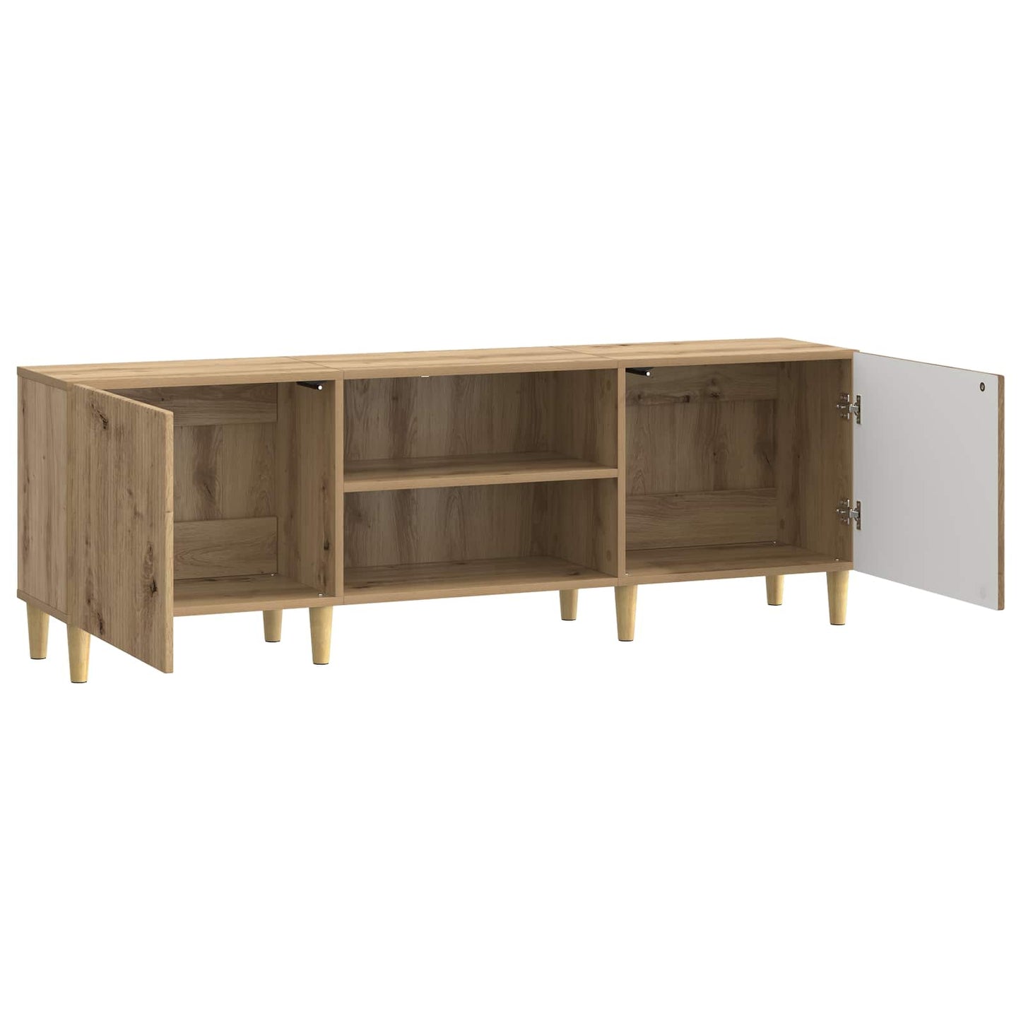 TV szekrény 150 x 31 x 50 cm Kézműves Tölgy Szerelt Fa