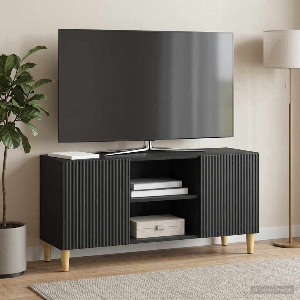 TV szekrény Fekete 102 x 34,5 x 50 cm Szerelt Fa