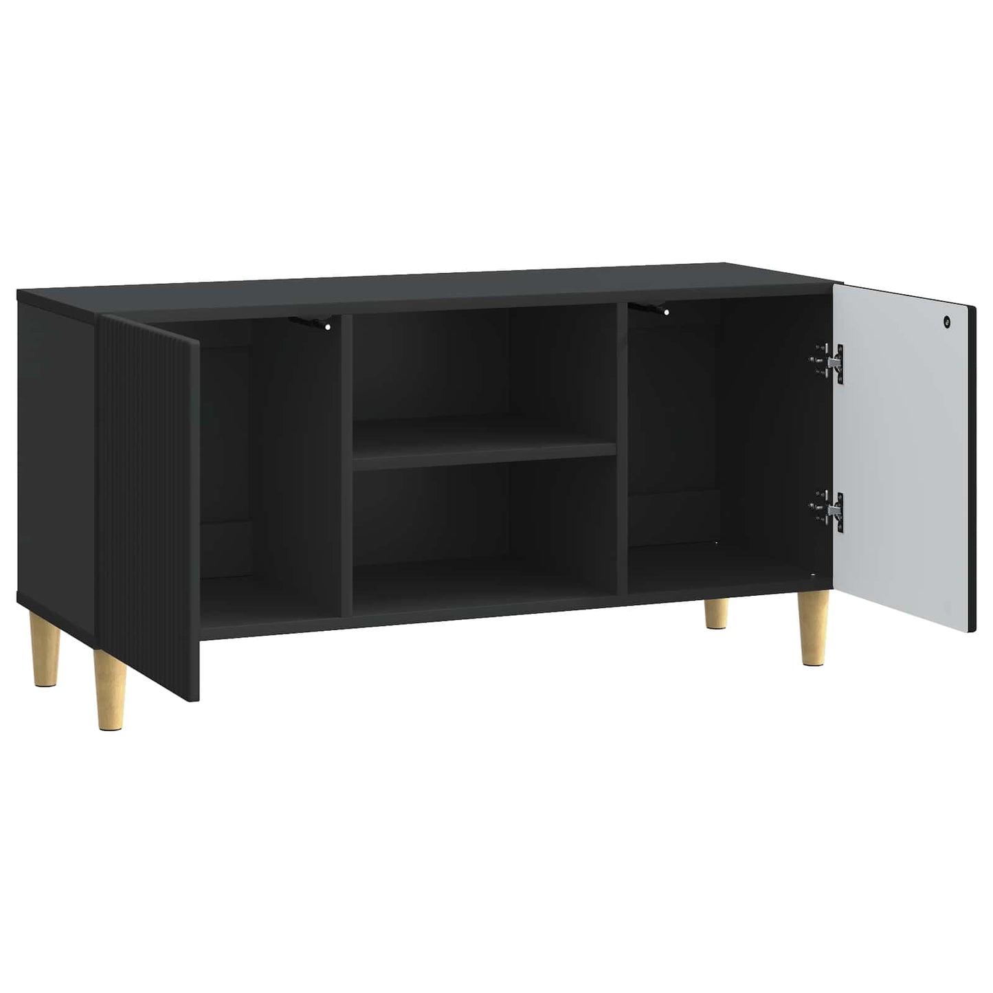 TV szekrény Fekete 102 x 34,5 x 50 cm Szerelt Fa