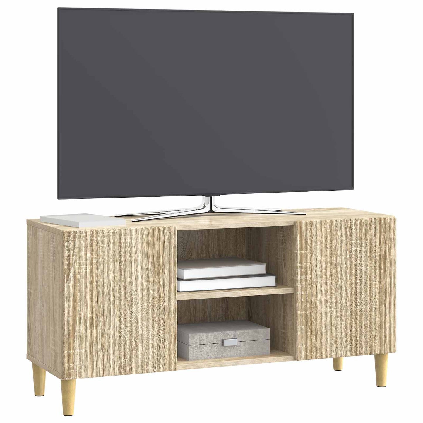 TV szekrény Sonoma Tölgy 102 x 34,5 x 50 cm Szerelt Fa