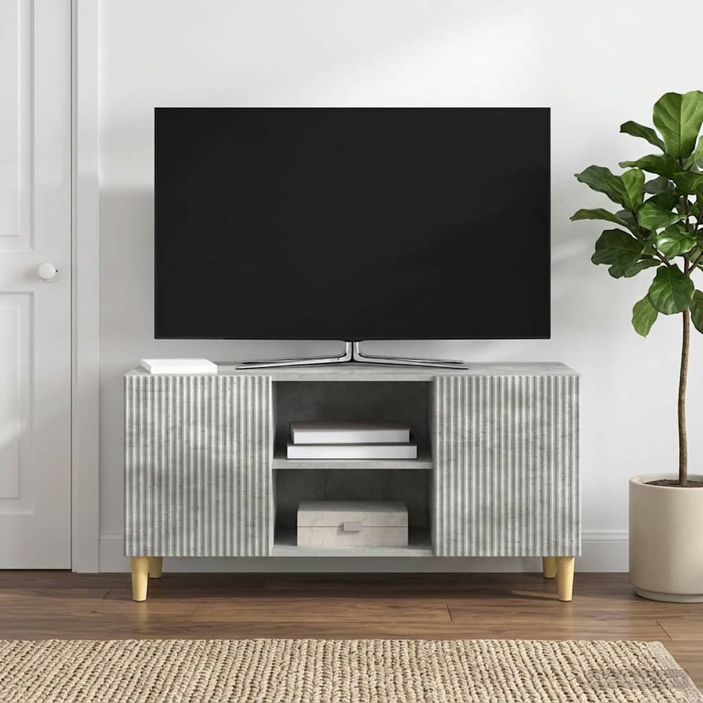 TV szekrény Betonszürke 102 x 34,5 x 50 cm Szerelt Fa