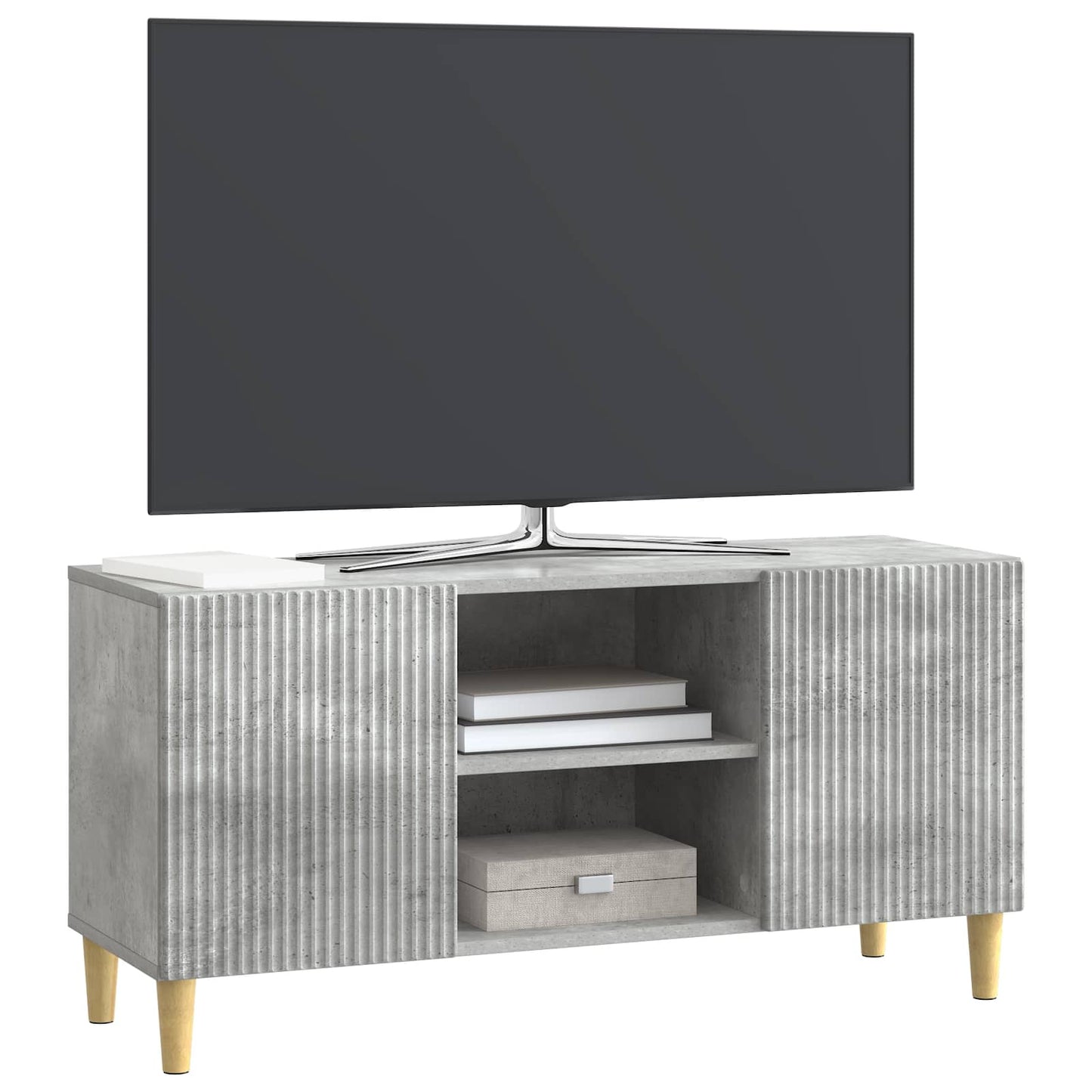 TV szekrény Betonszürke 102 x 34,5 x 50 cm Szerelt Fa