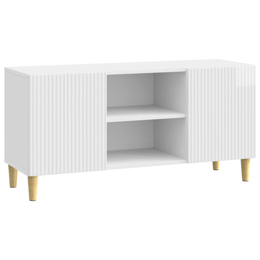 TV szekrény Magasfényű Fehér 102 x 34,5 x 50 cm Szerelt Fa