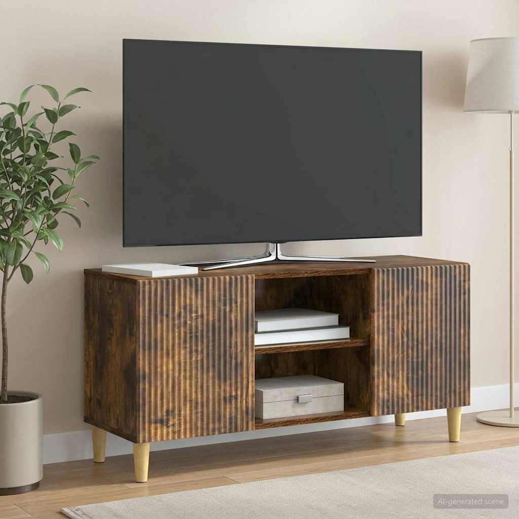 TV szekrény Füstös Tölgy 102 x 34,5 x 50 cm Szerelt Fa