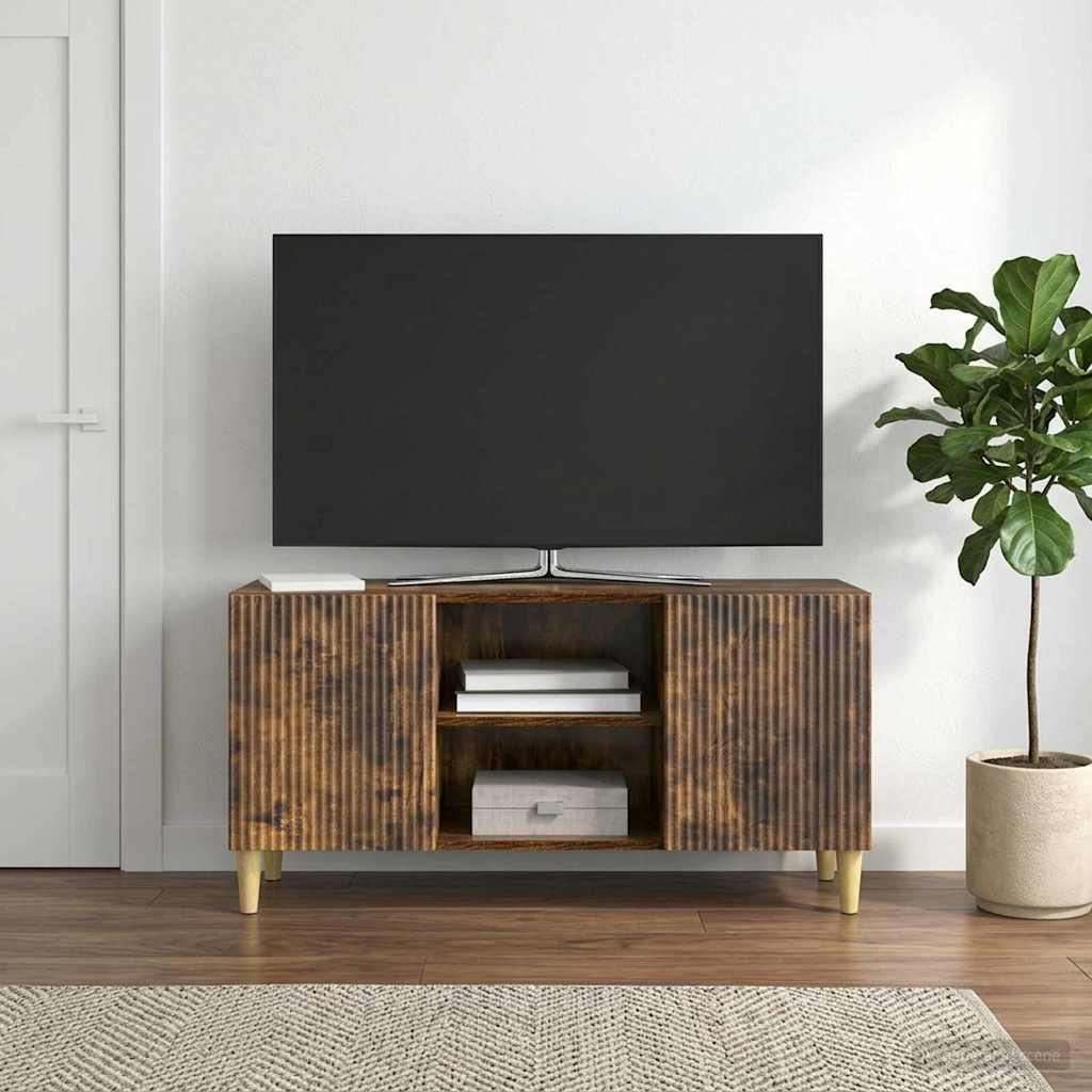 TV szekrény Füstös Tölgy 102 x 34,5 x 50 cm Szerelt Fa