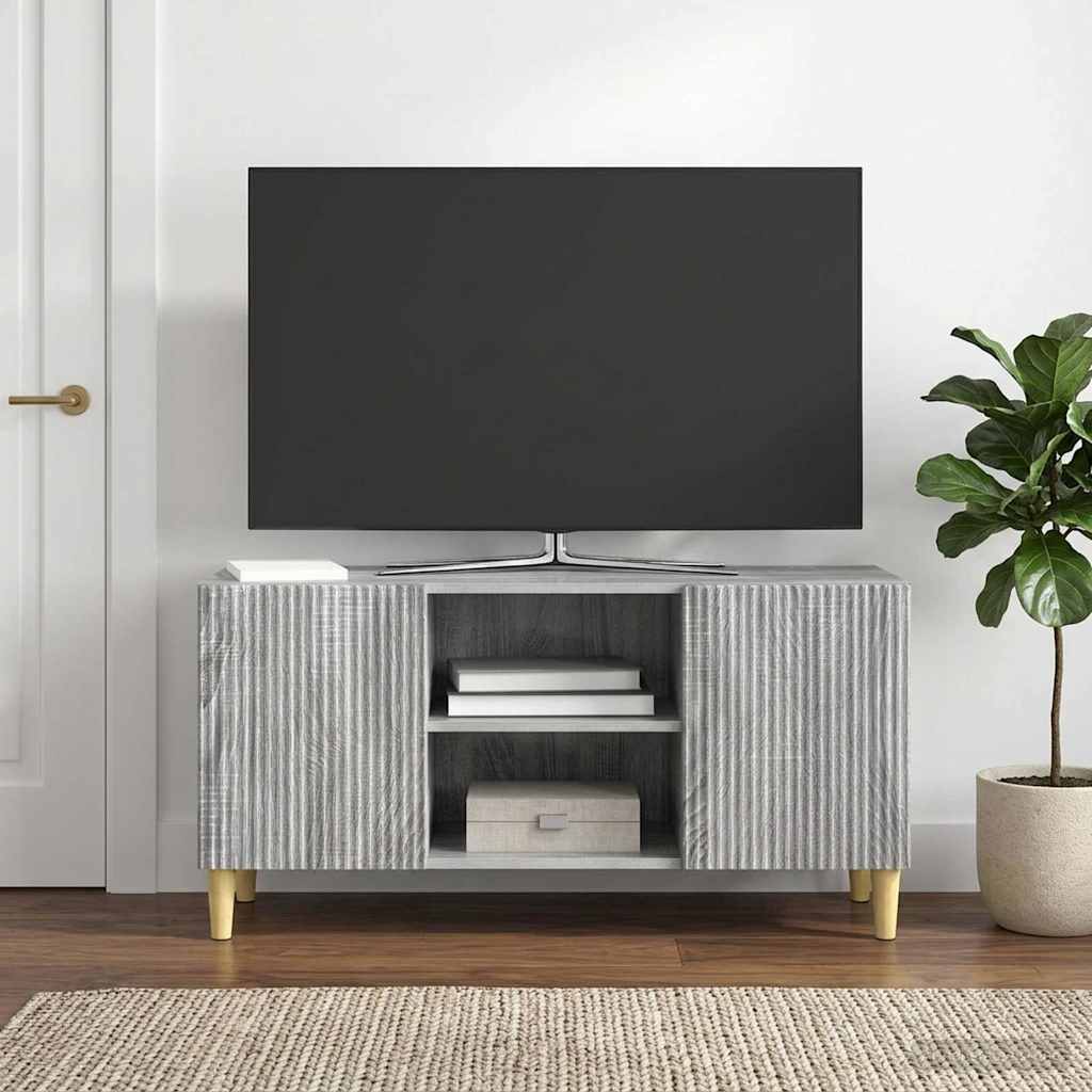 TV szekrény Szürke Sonoma 102 x 34,5 x 50 cm Szerelt Fa