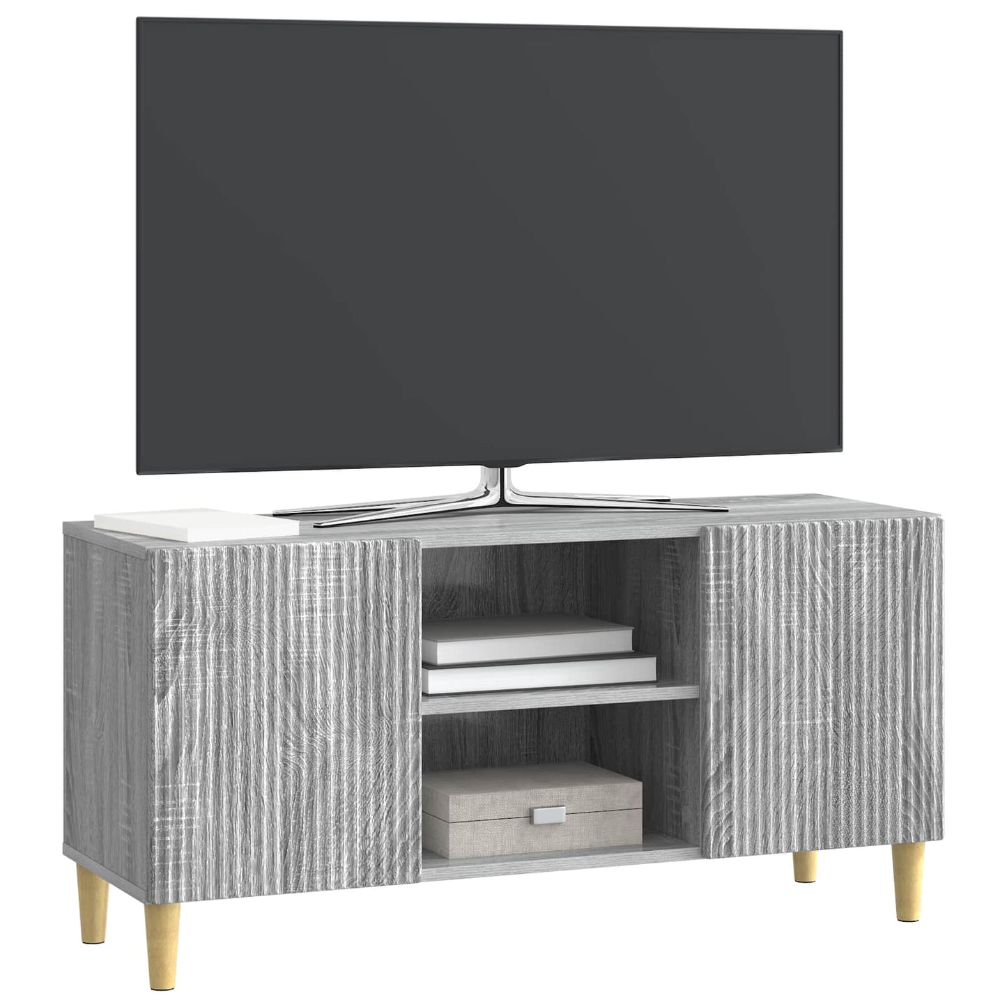 TV szekrény Szürke Sonoma 102 x 34,5 x 50 cm Szerelt Fa