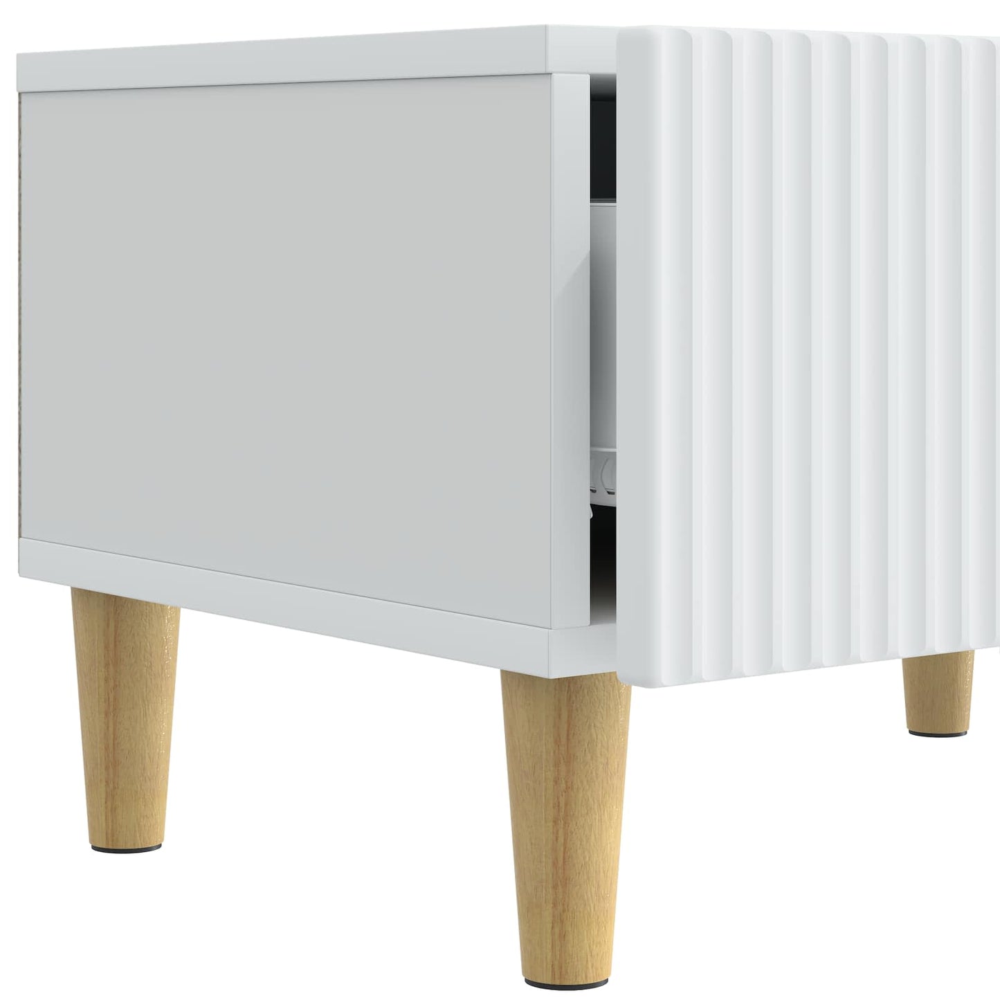 TV szekrény fiókkal Fehér 147 x 34,5 x 30 cm Szerelt Fa