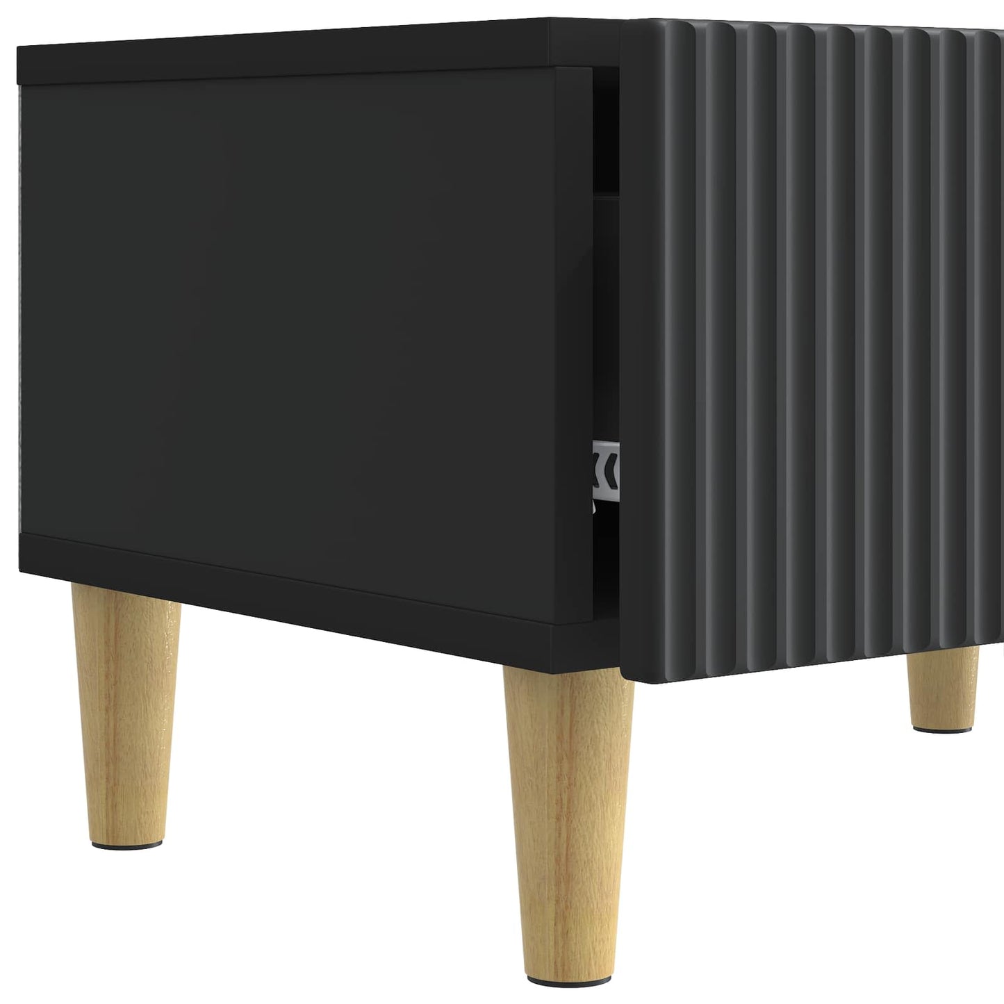 TV szekrény fiókkal Fekete 147 x 34,5 x 30 cm Szerelt Fa