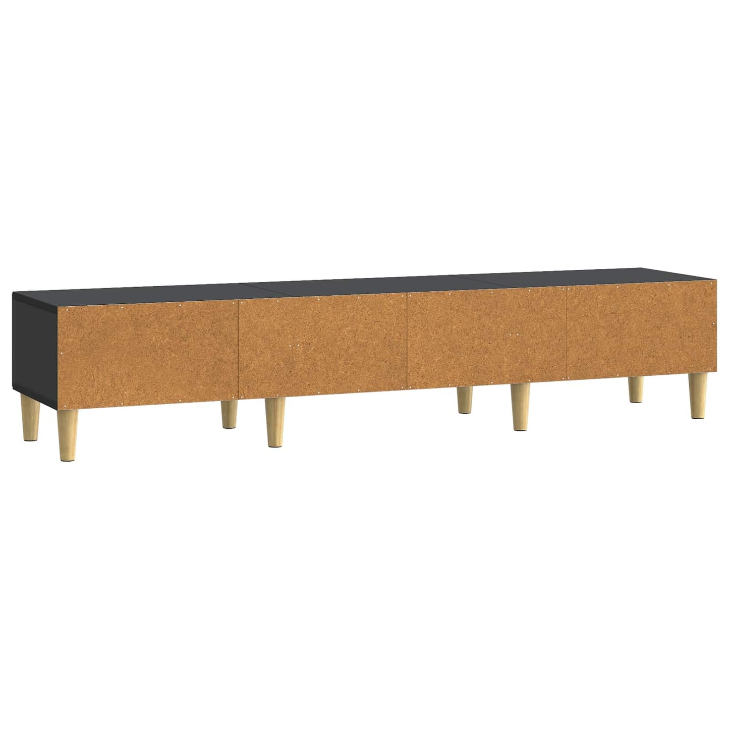 TV szekrény fiókkal Fekete 147 x 34,5 x 30 cm Szerelt Fa