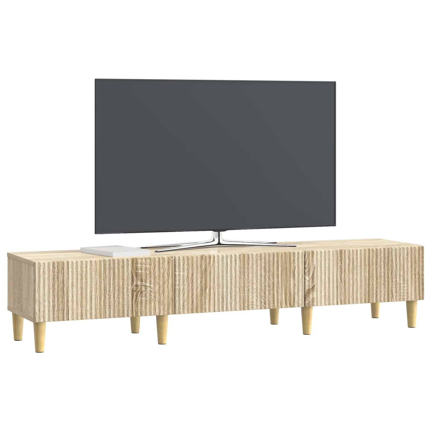 TV szekrény fiókkal Sonoma Tölgy 147 x 34,5 x 30 cm Szerelt Fa
