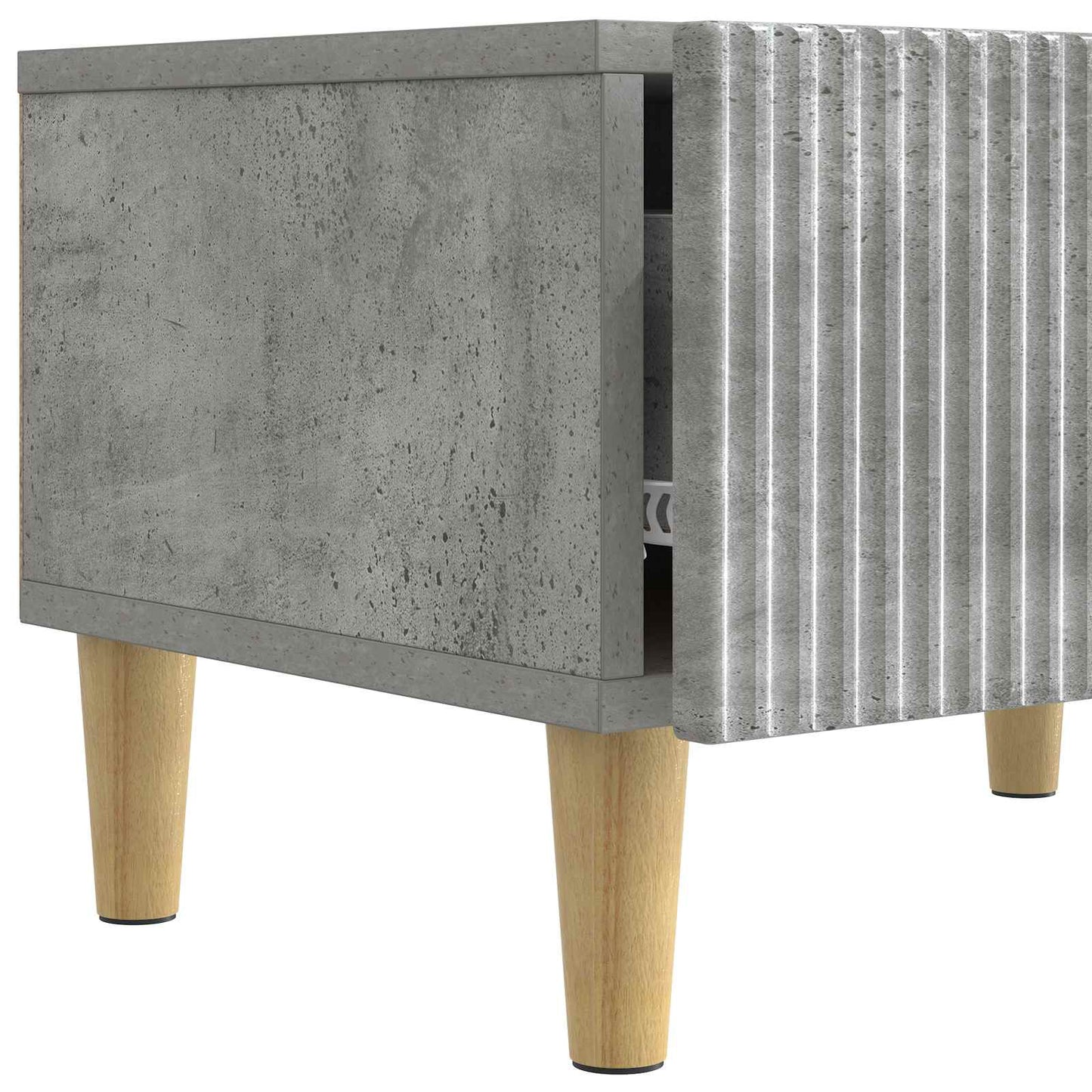 TV szekrény fiókkal Betonszürke 147 x 34,5 x 30 cm Szerelt Fa
