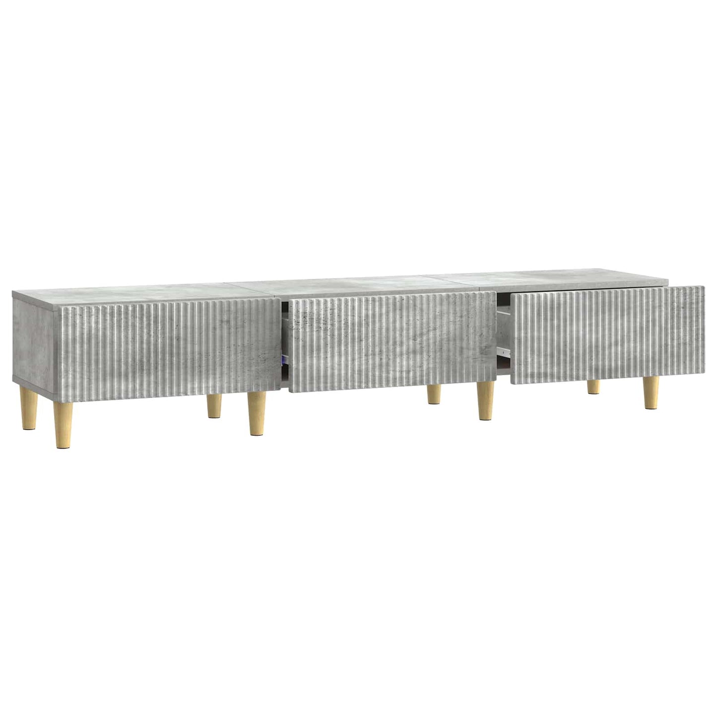 TV szekrény fiókkal Betonszürke 147 x 34,5 x 30 cm Szerelt Fa