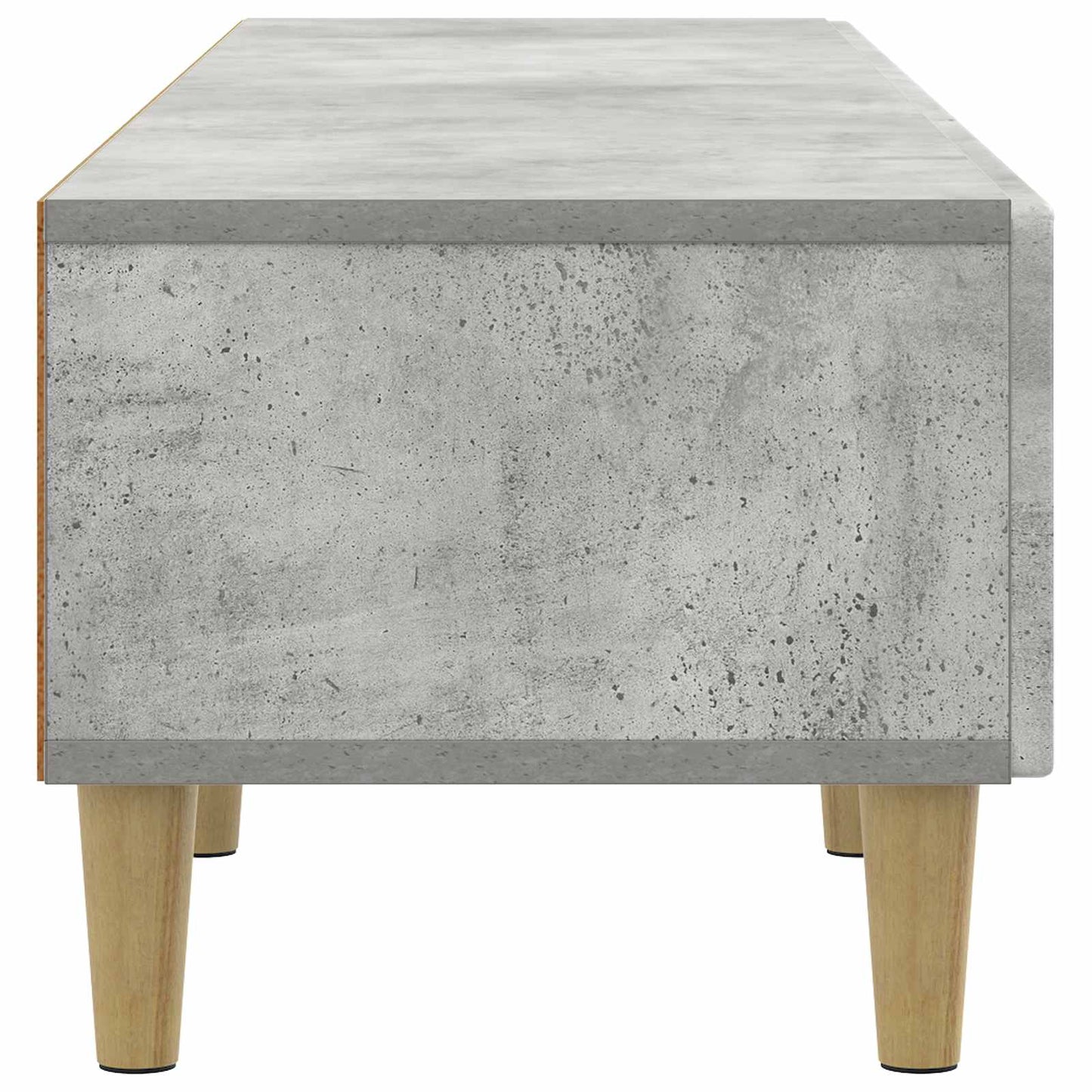 TV szekrény fiókkal Betonszürke 147 x 34,5 x 30 cm Szerelt Fa