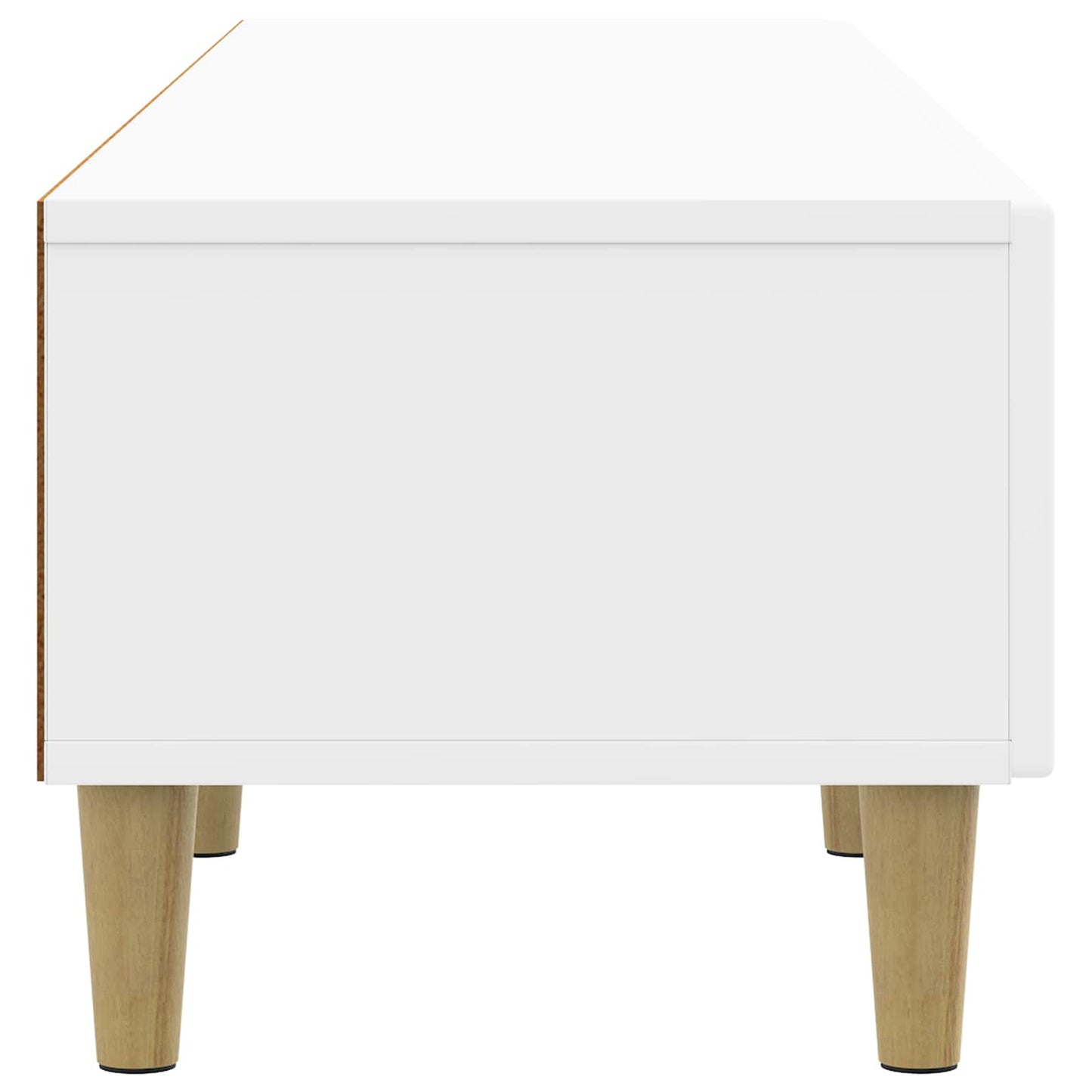 TV szekrény Magasfényű Fehér 147 x 34,5 x 30 cm Szerelt Fa