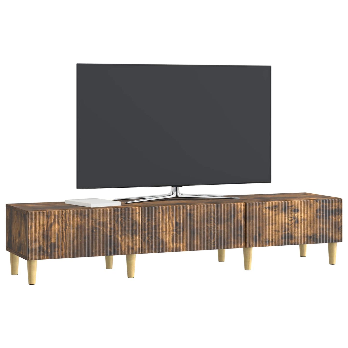 TV szekrény fiókkal Füstös Tölgy 147 x 34,5 x 30 cm Szerelt Fa