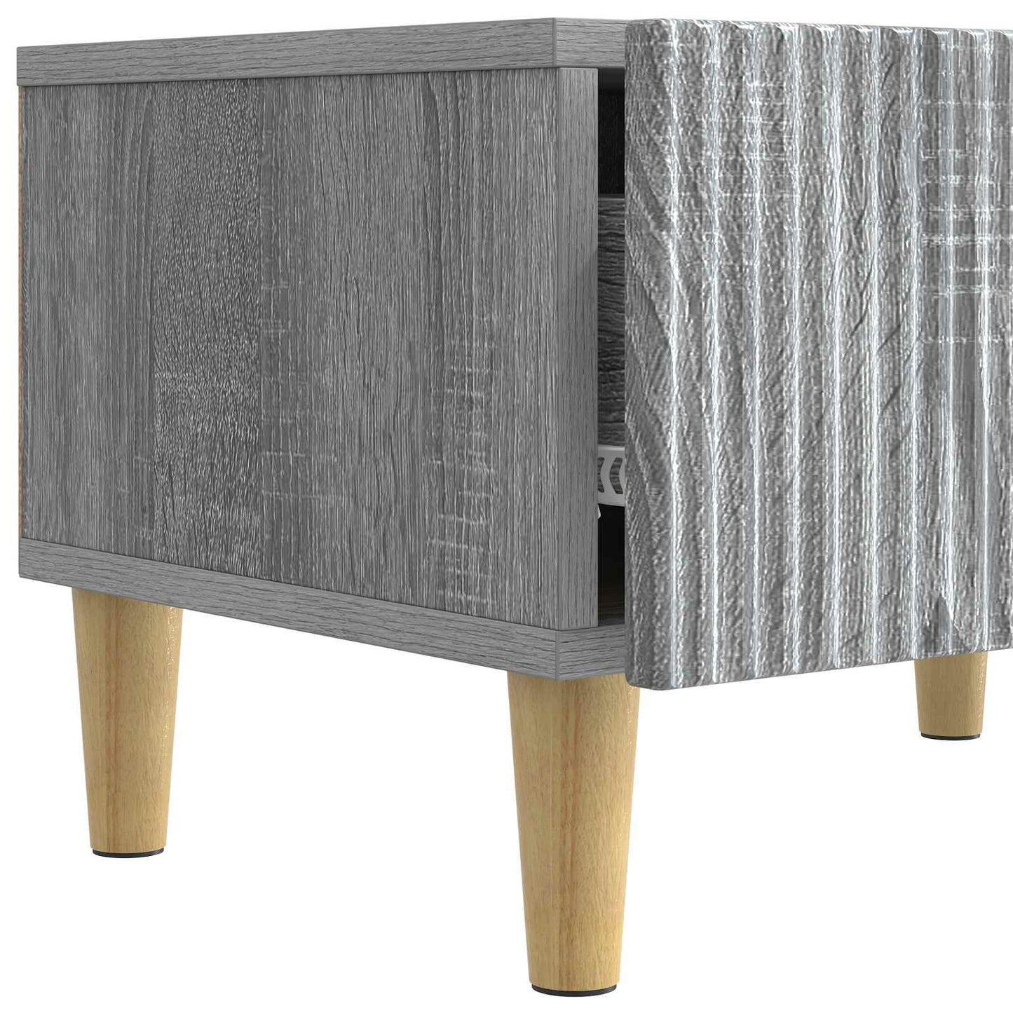 TV szekrény fiókkal Szürke Sonoma 147 x 34,5 x 30 cm Szerelt Fa