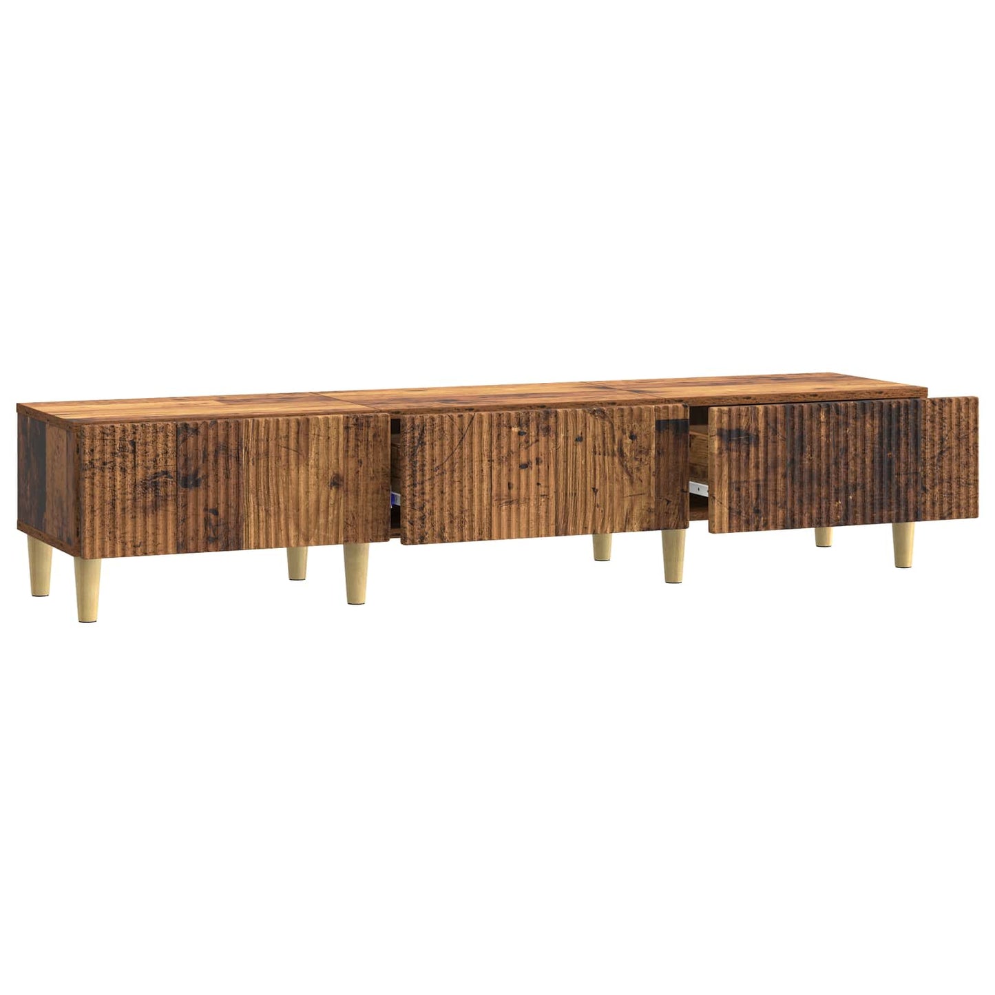 TV szekrény fiókkal Antik Fa 147 x 34,5 x 30 cm Szerelt Fa