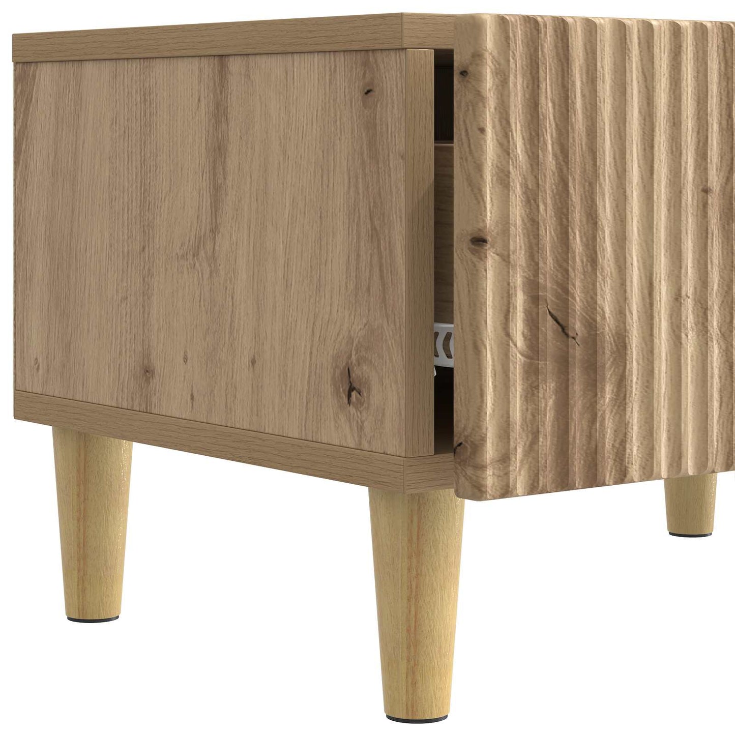 TV szekrény 147 x 34,5 x 30 cm Kézműves Tölgy Szerelt Fa