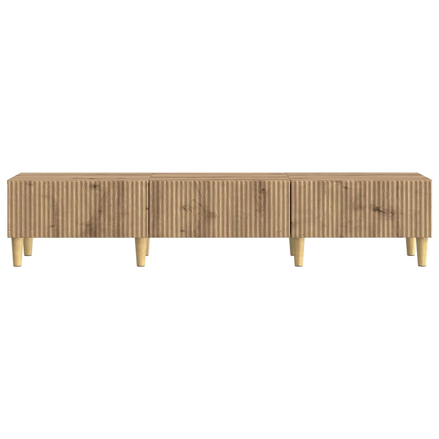TV szekrény 147 x 34,5 x 30 cm Kézműves Tölgy Szerelt Fa