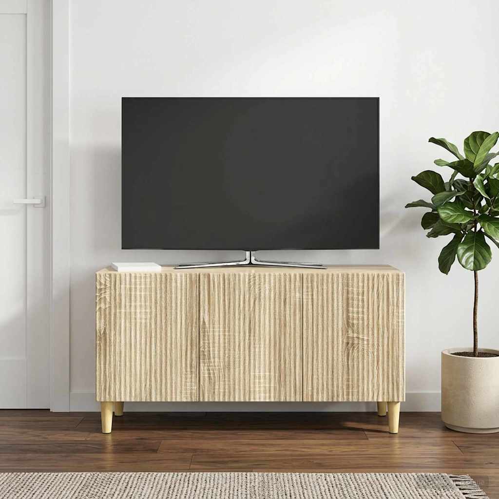 TV szekrény Sonoma Tölgy 99 x 34,5 x 50 cm Szerelt Fa