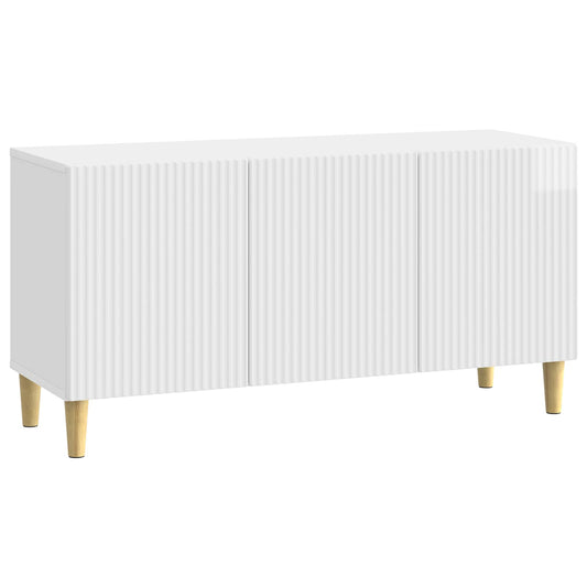TV szekrény Magasfényű Fehér 99 x 34,5 x 50 cm Szerelt Fa